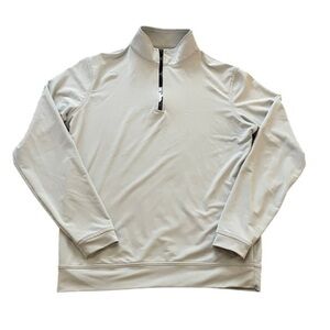Peter Millar Crown Sport Perth Performance Quarter Zip Size S Gold Travel